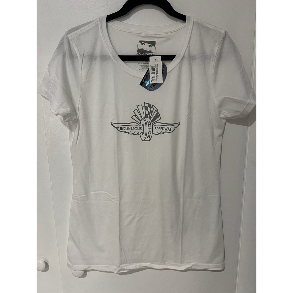 NWT Indianapolis Motor Speedway Shirt Women's XL White With Gray Logo